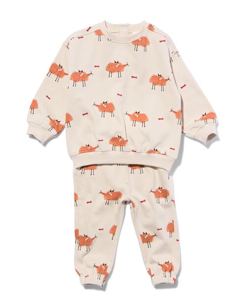 ensemble pull et pantalon canards pour bébé gris clair
