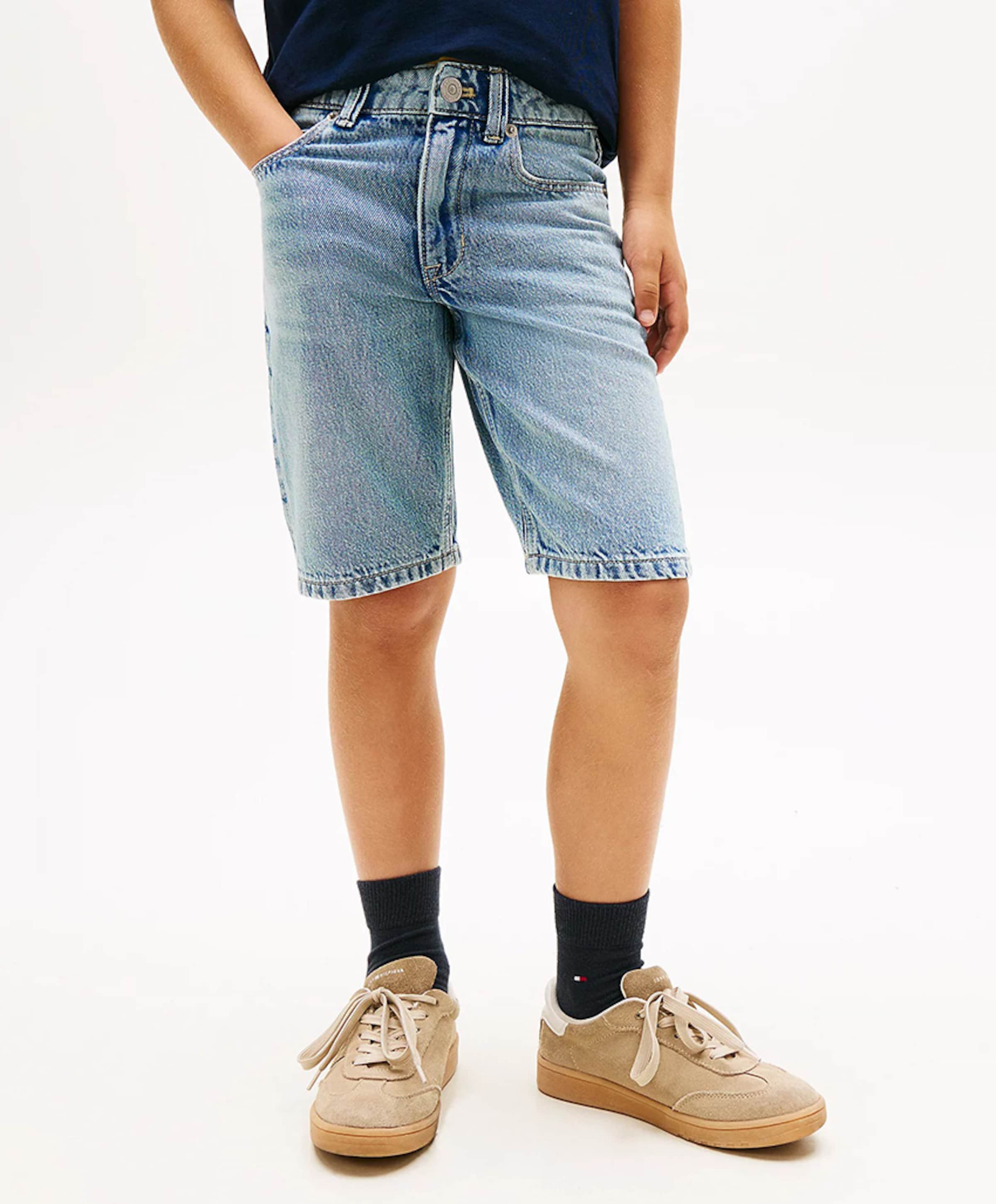 Tommy Hilfiger STRAIGHT MID BLUE DENIM jongens korte broek blauw