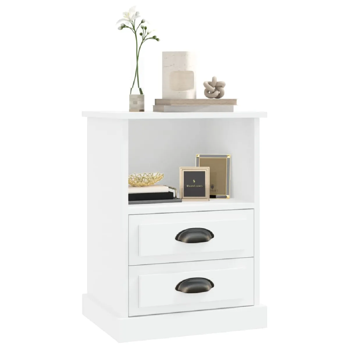 VIDAXL Tables de Chevet 2 pcs - Blanc