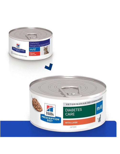 Hill's Prescription Diet M\/D Diabetes\/Weight Management Blik - Kattenvoer - Varken 156 g