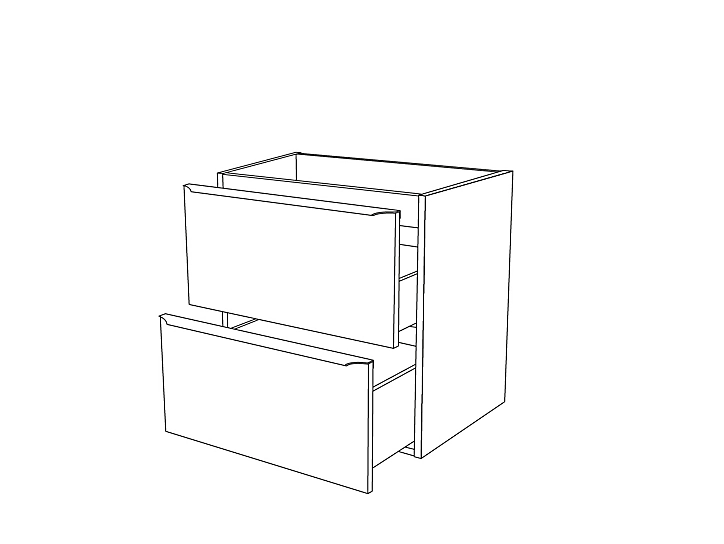 Meuble sous vasque à suspendre GoodHome Imandra bois chêne 60 cm