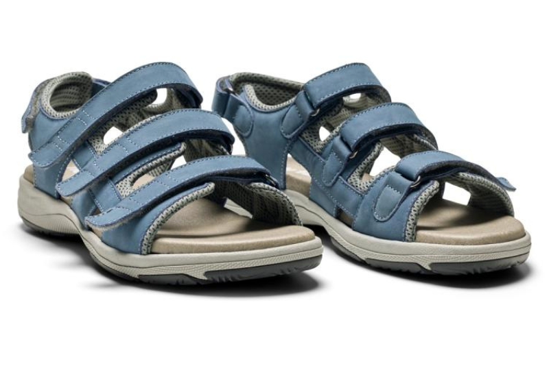 NEW FEET SANDAL I BLÅ NUBUCK