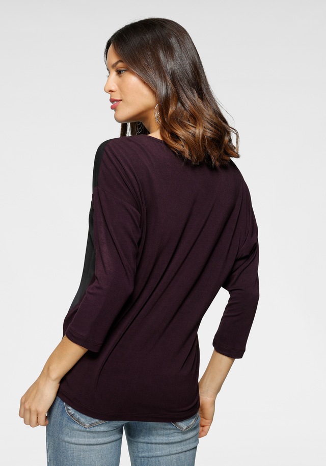 Laura Scott Shirtbluse , im Materialmix mit Folienprint - NEUE FARBEN