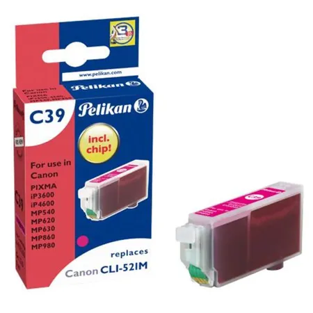 Pelikan Druckerpatrone C39 ersetzt Canon CLI-521, magenta, 9 ml