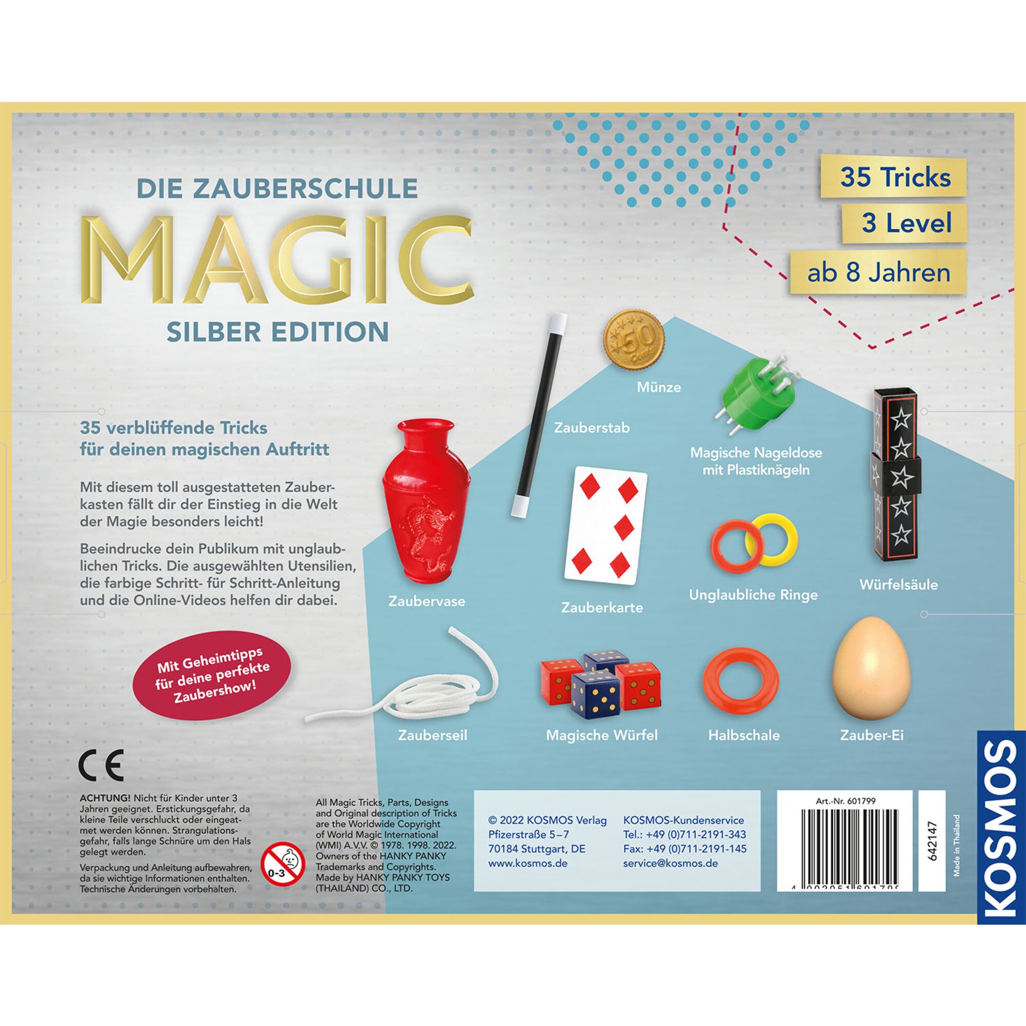 Kosmos Zauberkasten Die Zauberschule Magic - Silber Edition