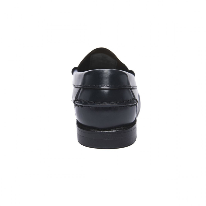 CLASSIC DAN Blue Navy-Mocassin pour enfant en cuir