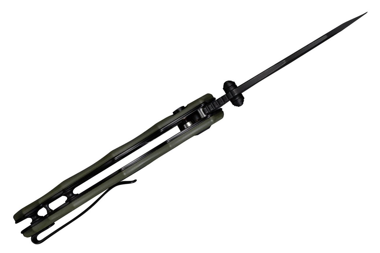 Civivi Natterjack C24028-1 Blackwashed 14C28N, Green G10, zakmes
