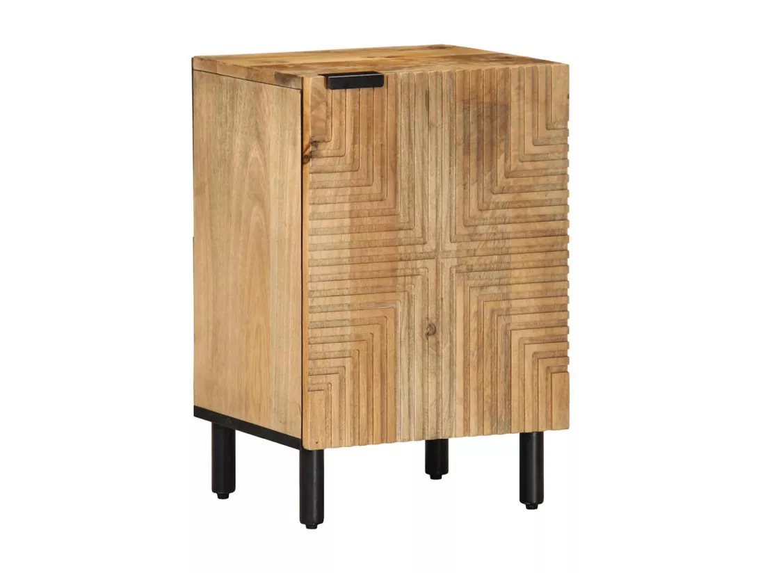Armoire salle de bain marron 38x33,5x58 cm bois massif manguier