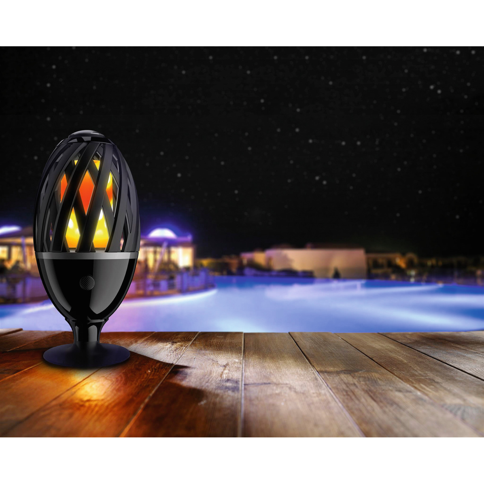 Leuchte Flame LED mit Akku & Netzteil 5W