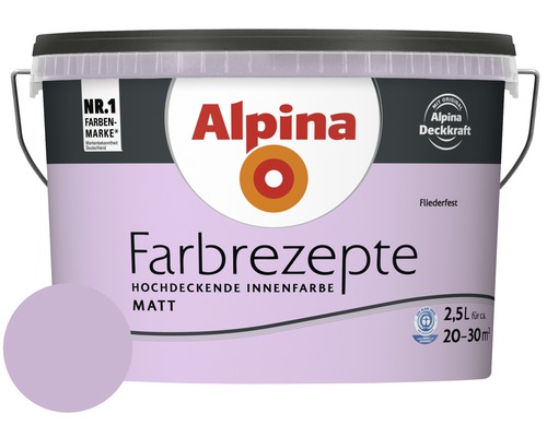 Alpina muurverf kleur recepten Lilac Festival 2.5 l