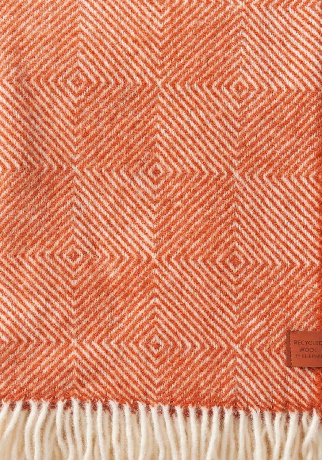 Klippan Yllefabrik Wolldecke Gooseye Orange