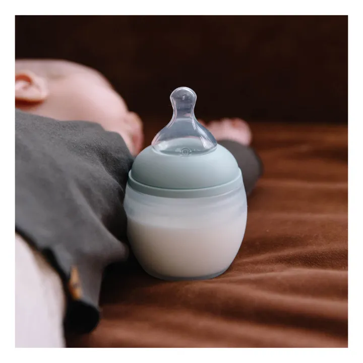 Elhée Biberon en silicone médical et tétine physiologique | Vert Menthe