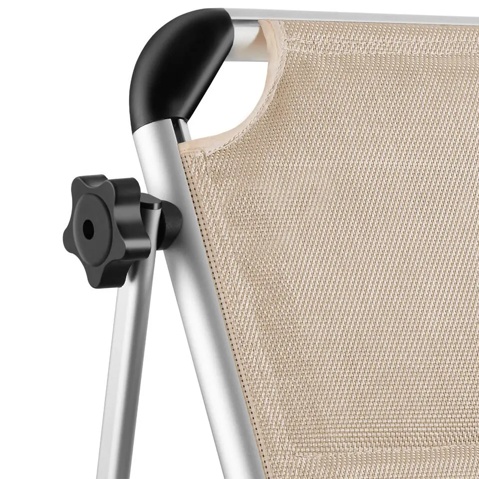tectake Ligbed Lorella gestoffeerd, inklapbaar, Beige
