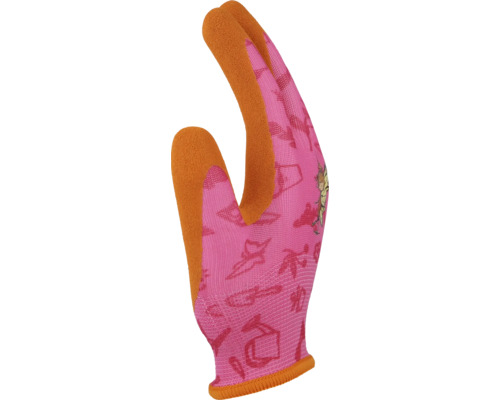 Kinderhandschoen Floralie maat 6 oranje roze