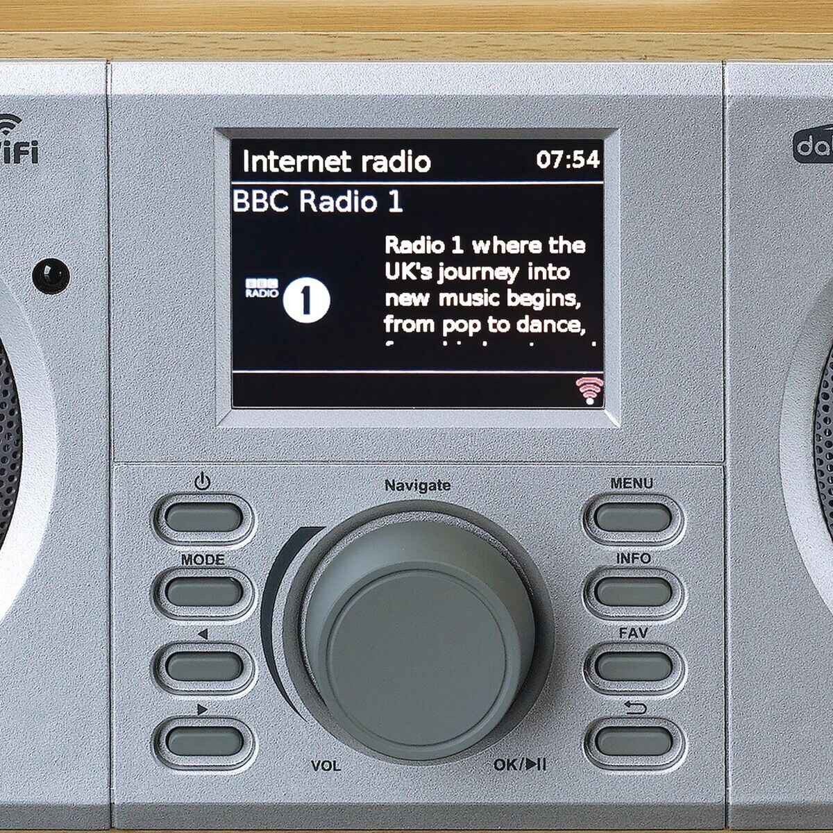 LENCO DIR-141WD Stereo internet Radio mit DAB+, FM, Holz