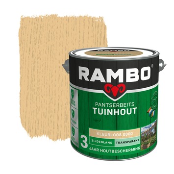Rambo Pantserbeits Tuinhout zijdeglans transparant kleurloos 2,5 liter