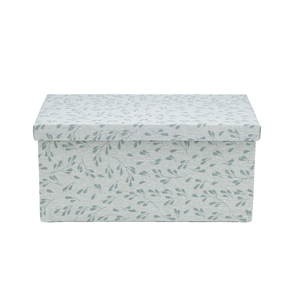 Boîte de rangement en carton et coton 36x17xH22cm modèle 2 - Taille L