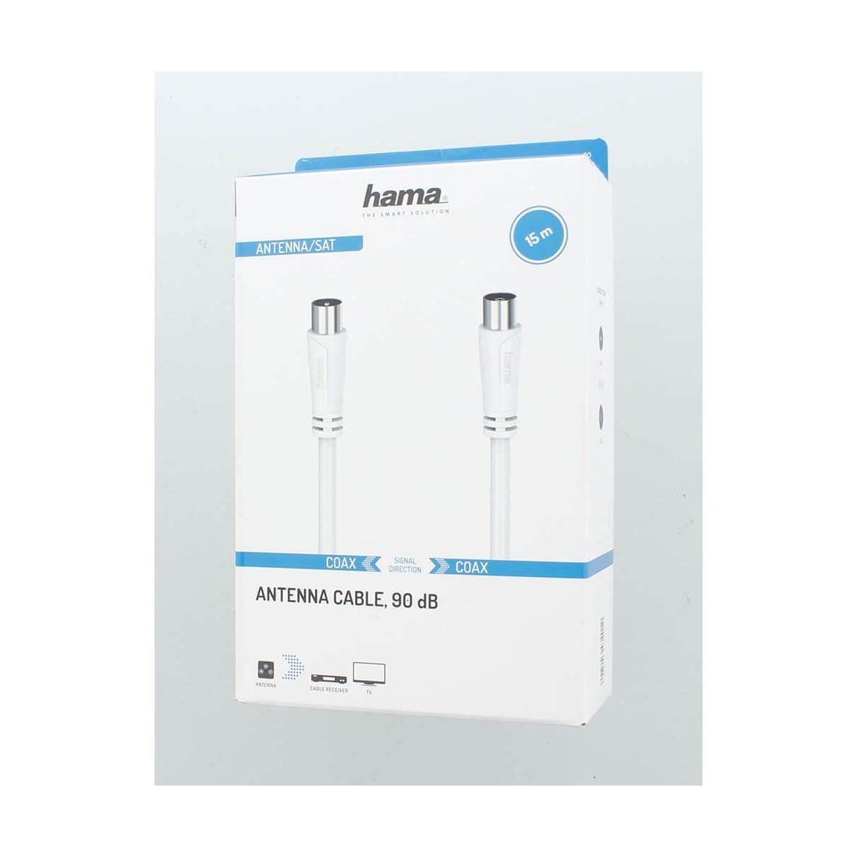 Hama 90dB antennekabel (hvit, 15 m)