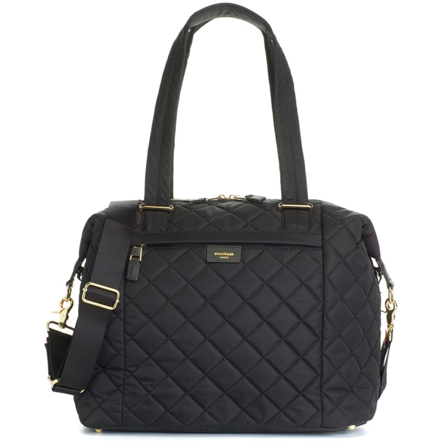 storksak Wickeltasche Stevie Quilt Black