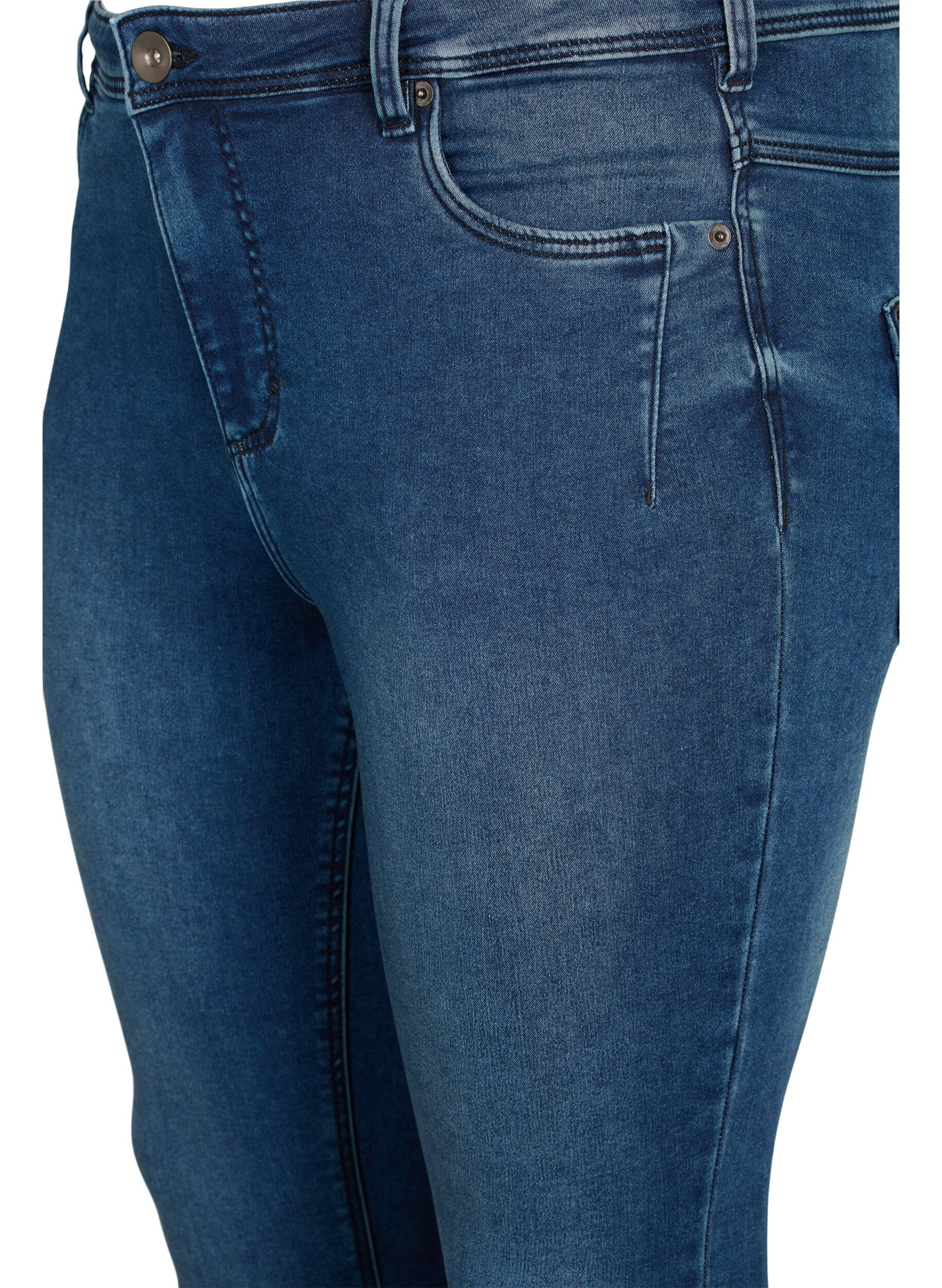 Cropped Amy jeans med lynlås