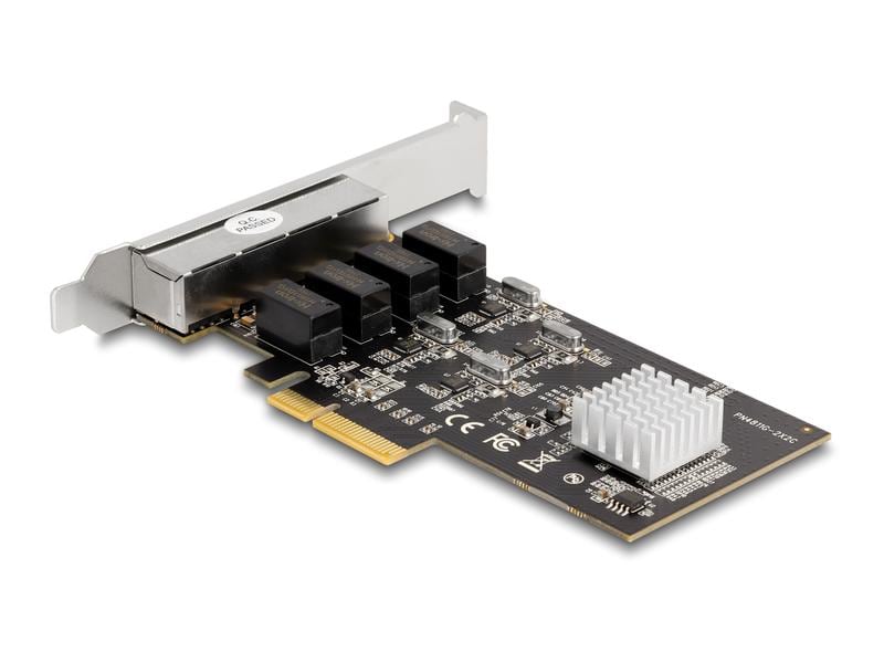 Delock Netzwerkkarte 4x RJ45 1Gbps, PCI-Express x4 Delock PCI Express x4 Karte 4 x RJ45 Gigabit LAN RTL8111
