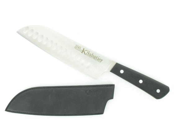 Santuko Cuisine Orientale 17 cm Alvéolée- 200 -Manche en G10 Couteaux de cuisine professionnel