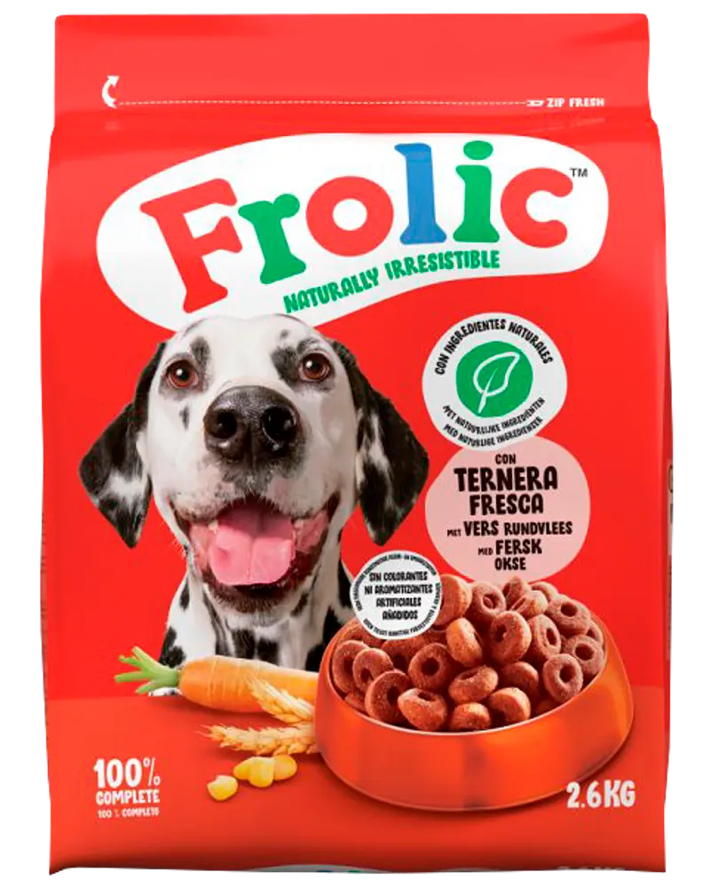 Frolic tørfoder oksekød 2,6 kg