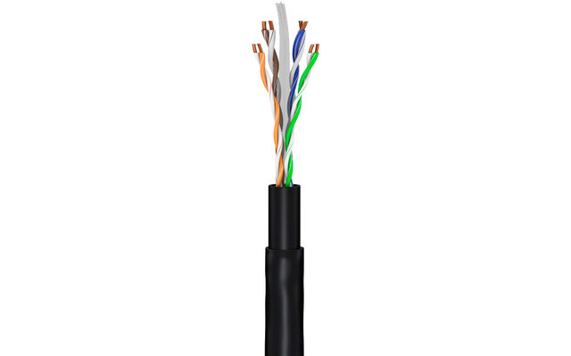 Goobay CAT 6 Outdoor-Patchkabel U / UTP schwarz