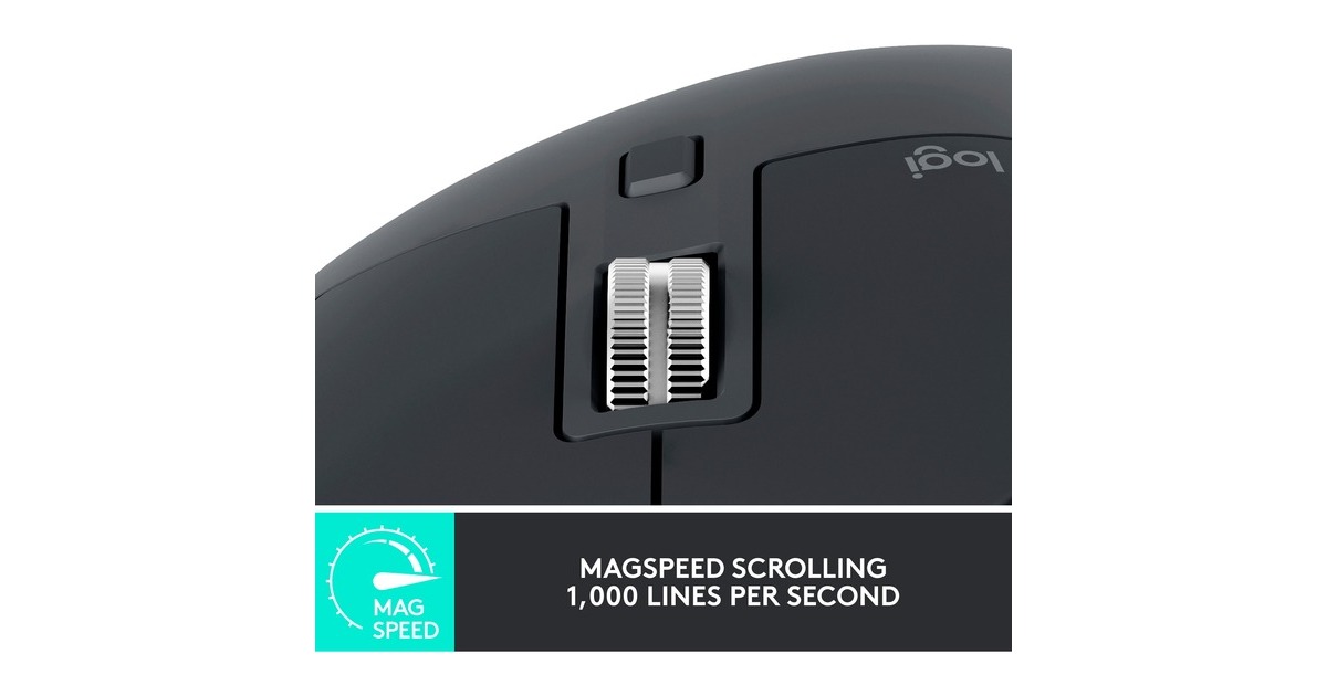 LogitechMX Master 3S muis  (Grafiet, 200 - 8000 dpi, Bluetooth Low Energy )