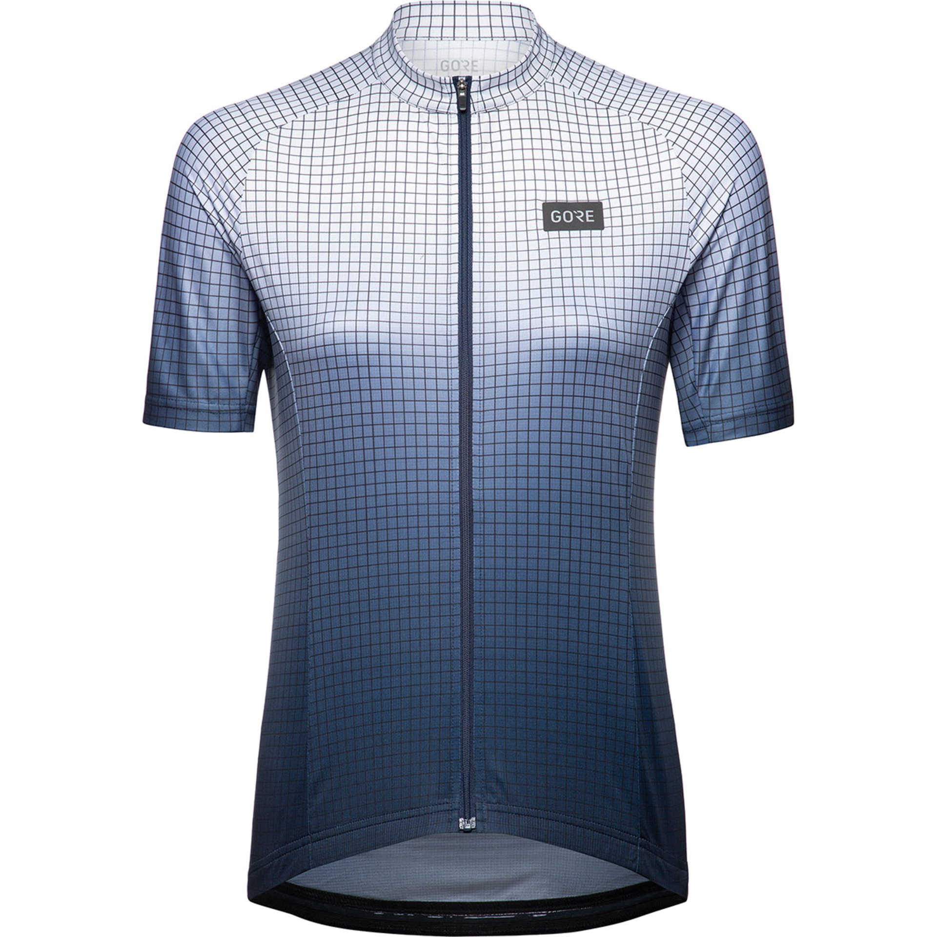GORE Wear Grid Fade Fietsshirt Korte Mouwen Blauw/Wit Dames