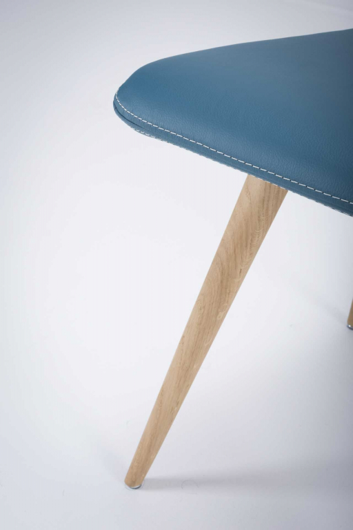 Gazzda Ena stoel whitewash Toledo Leather Nero