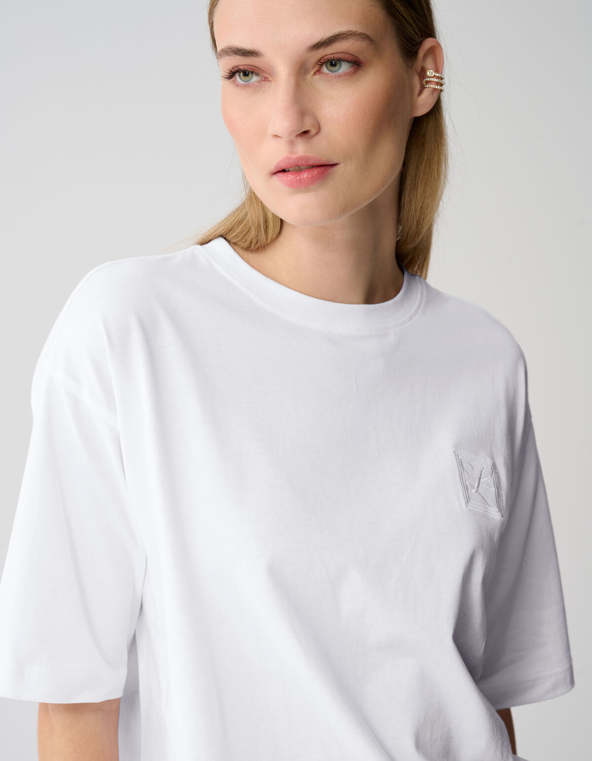 Oversized Basic T-shirt Wit By Lonneke