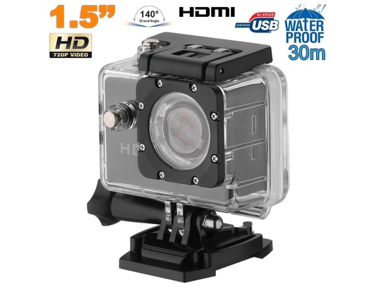 YONIS - Mini caméra sport hd 720p étanche 30m écran 1.5' photos vid...
