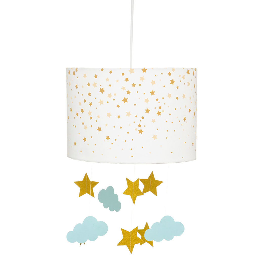Suspension enfant étoile et nuage 30x20x30cm
