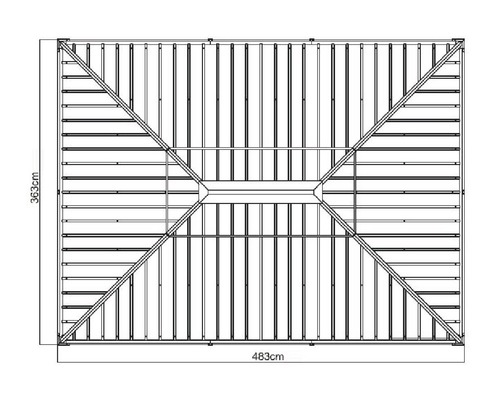 Tuinpaviljoen SOJAG Messina 12x16 473x353 cm antraciet