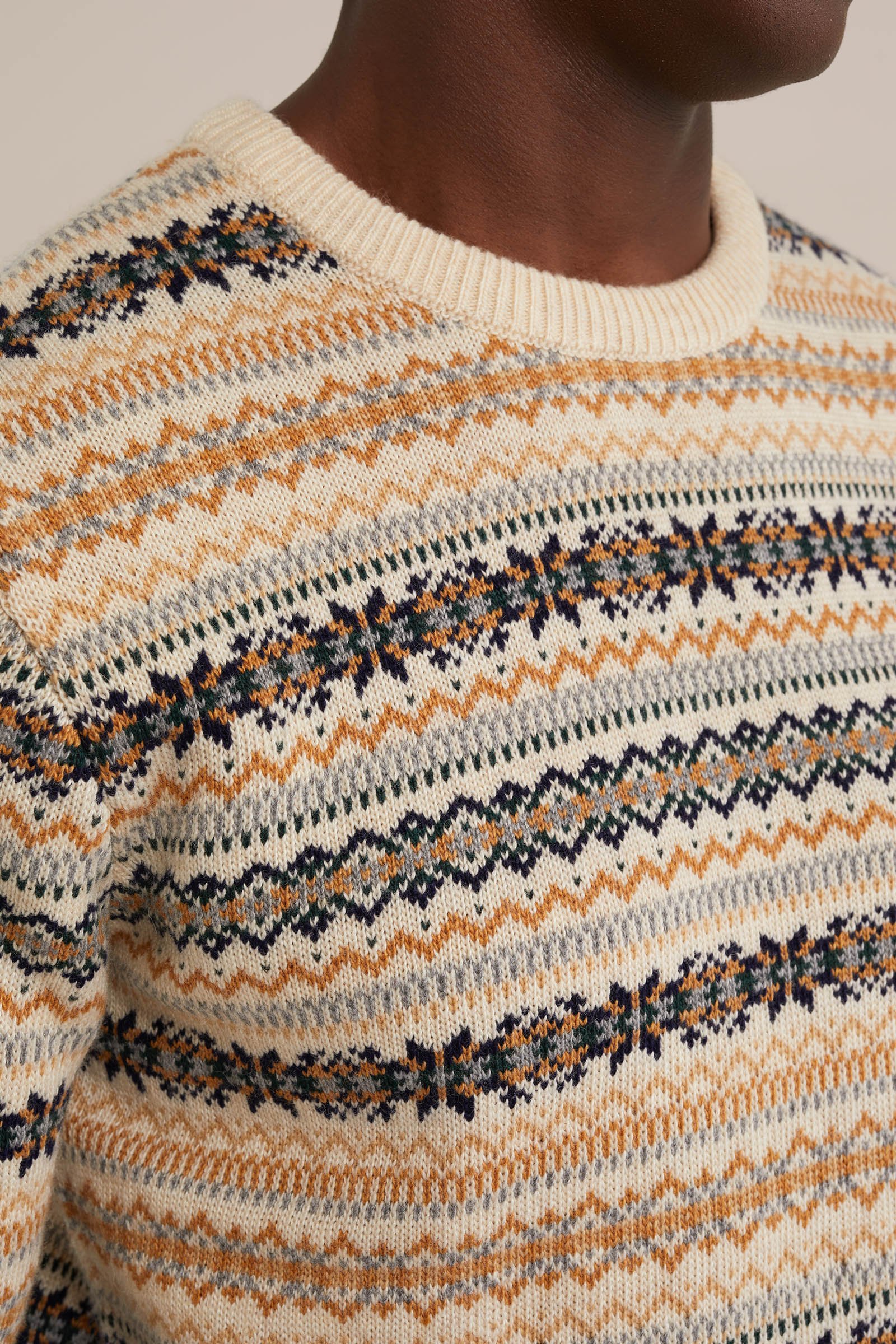 trui met dessin WE Fashion Beige