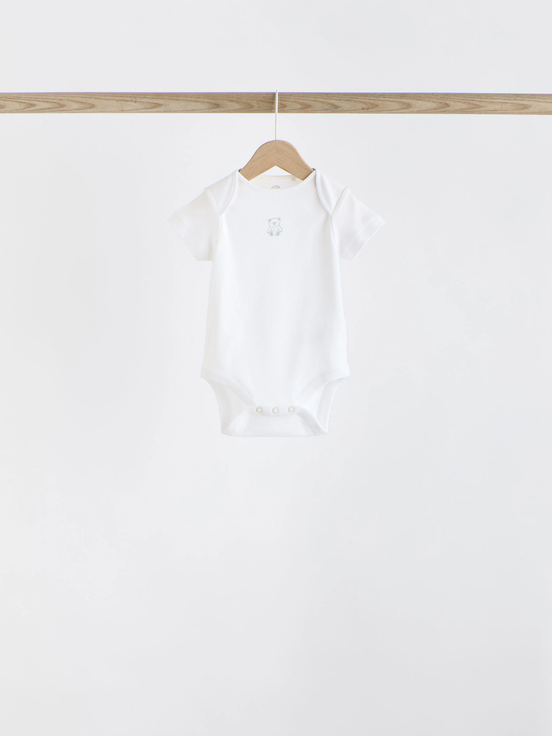 Blauw - Beer Baby Bodysuits met korte mouwen