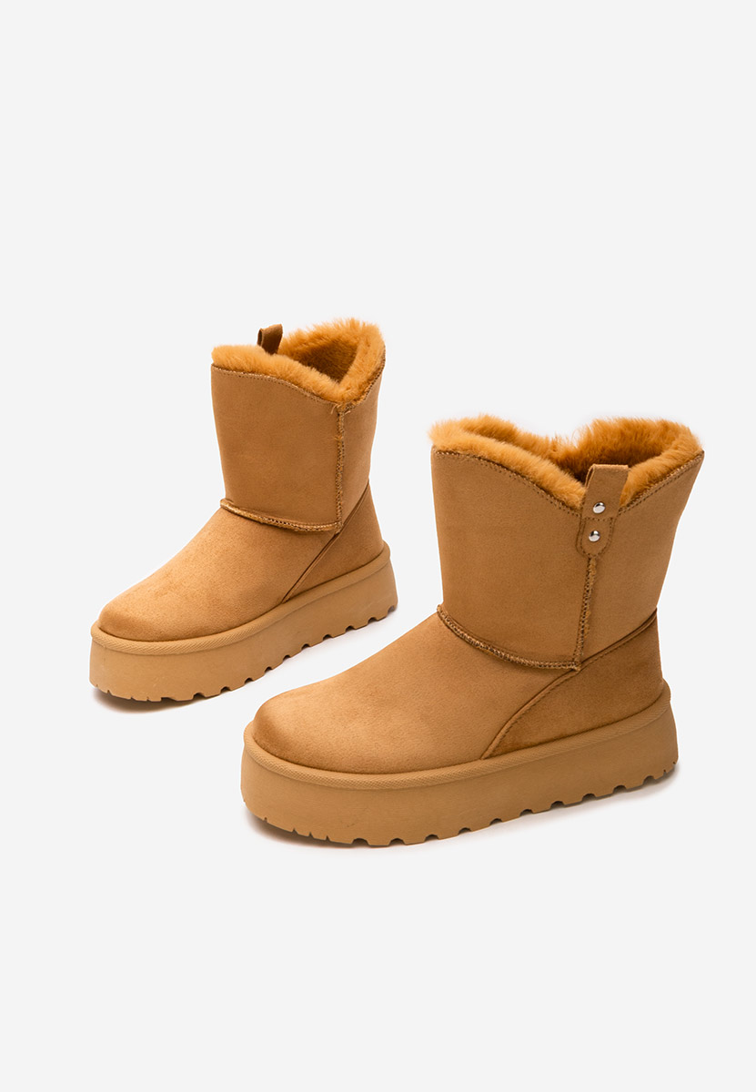Bottes à plateforme chameau Reika
