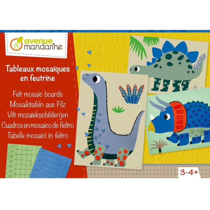 Boîte créative, Tableaux mosaïques en feutrine - Multicolore
