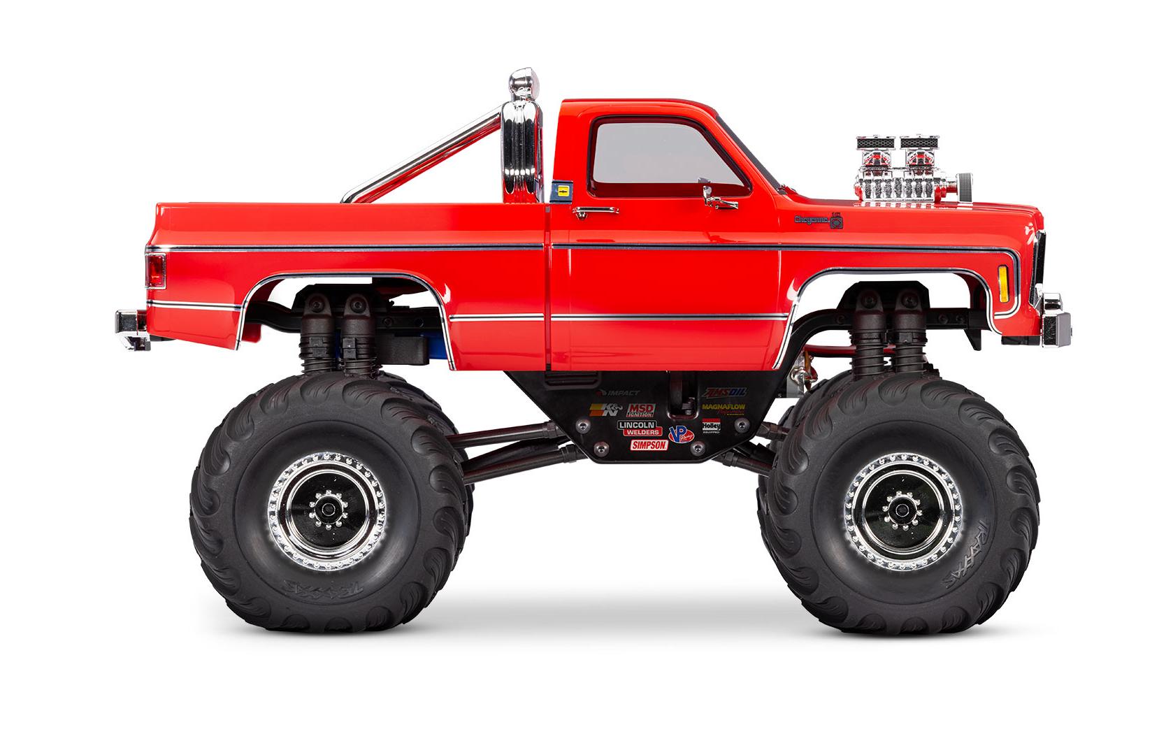 Monster Truck TRX-4MT Chevrolet K10 Rot, RTR, 1:18<br>Kleiner, originalgetreuer 4x4 RC-Monstertruck