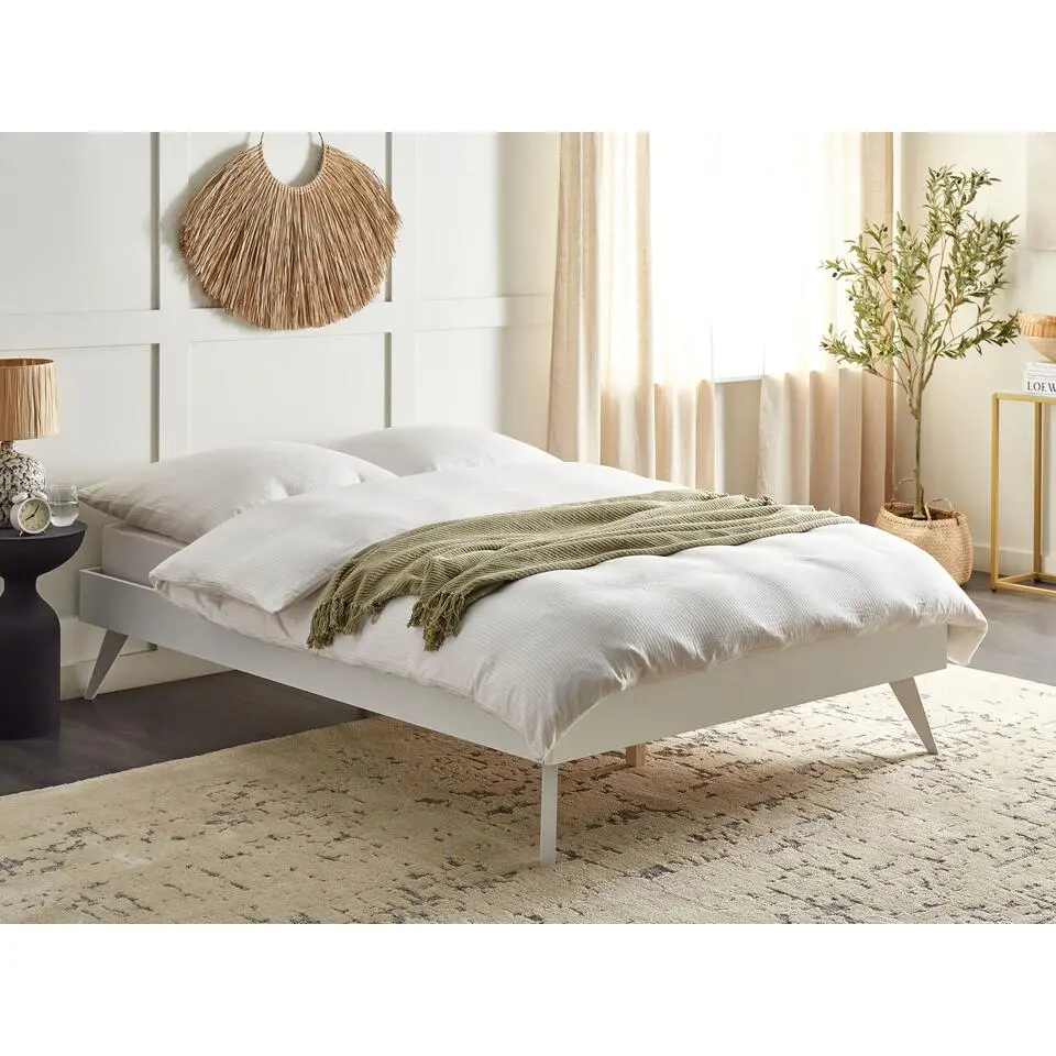 BERRIC - Tweepersoonsbed - Wit - 140 x 200 cm - MDF