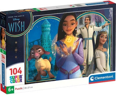 Clementoni Super Color Disney Wish Puslespill 104 Brikker