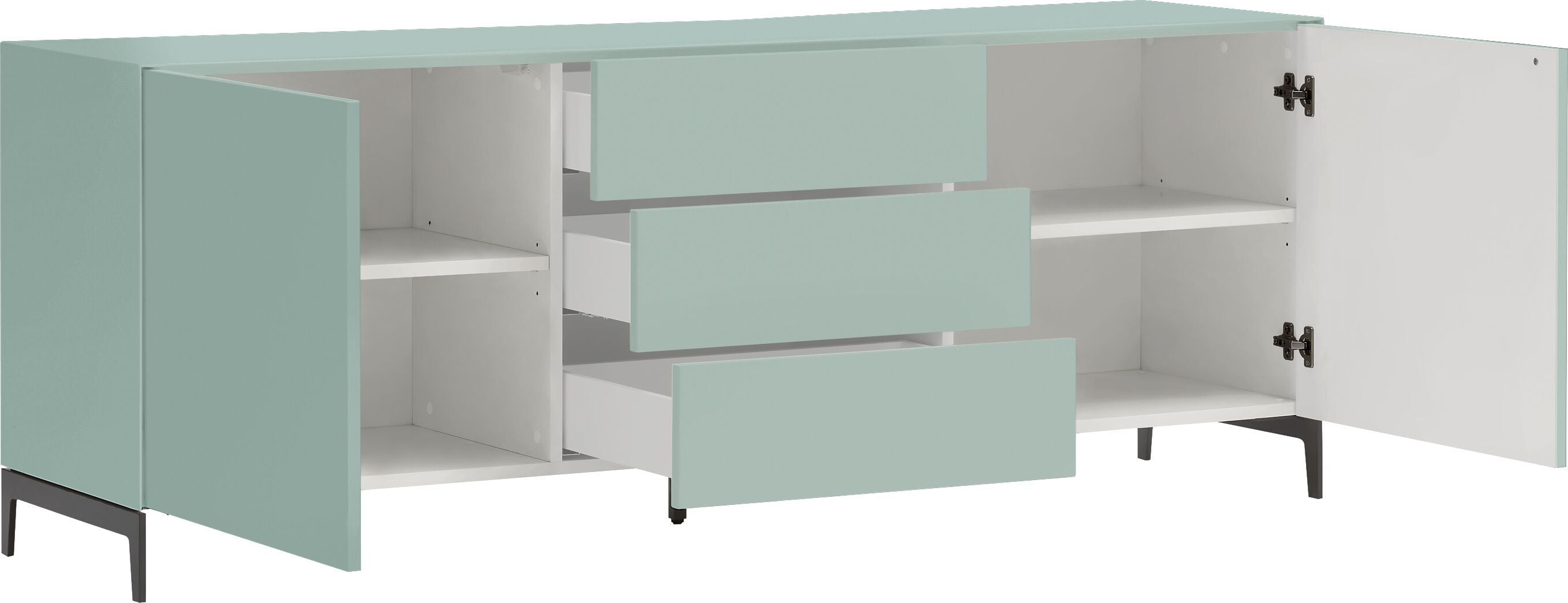 LUX Lowboard - Hellblau / B: 180.0 cm x T: 46.0 cm x H: 68.0 cm