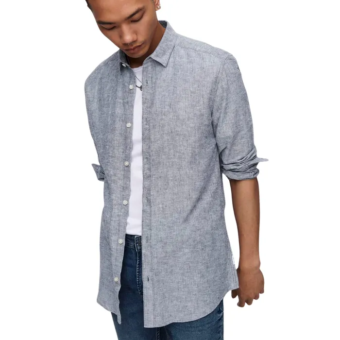 Only & Sons Caiden LS Solid Linen Overhemd Heren