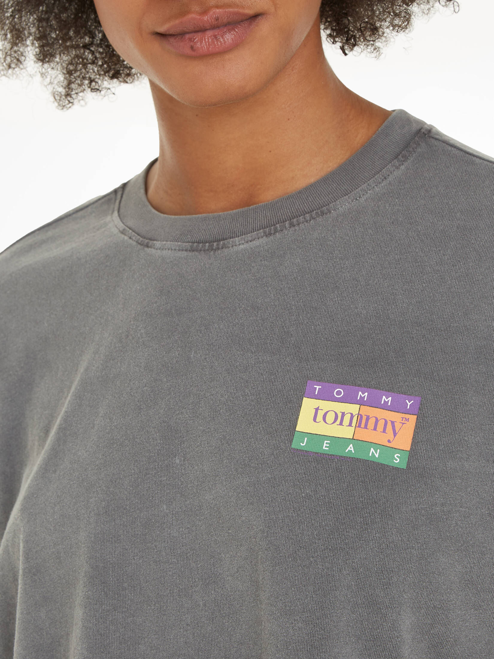 Tommy Jeans| Damen T-Shirt SUMMER FLAG Cropped Fit