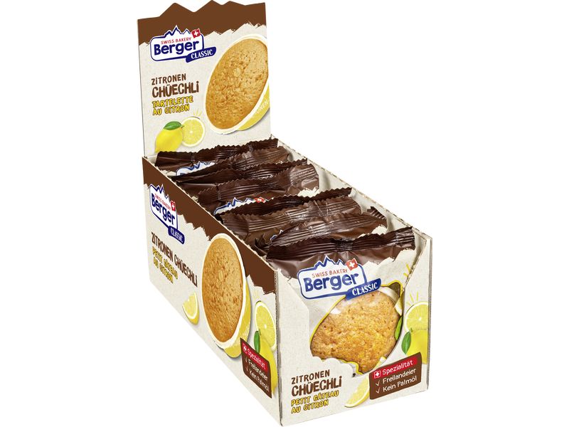 Berger Zitronen Chüechli 8 x 50 g Sommerliche Zitronentörtli für einen feinen Genuss