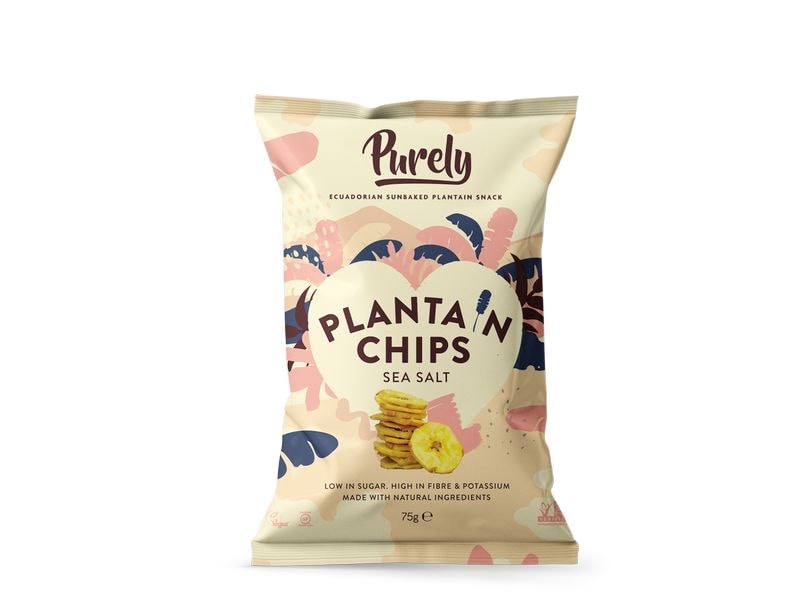 Purley Kochbananenchips Sea Salt 75 g Knusprige, salzige Scheiben