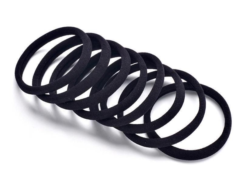 DailyGo Haargummi 5 cm 8 Stück, gerade, Schwarz Haargummi