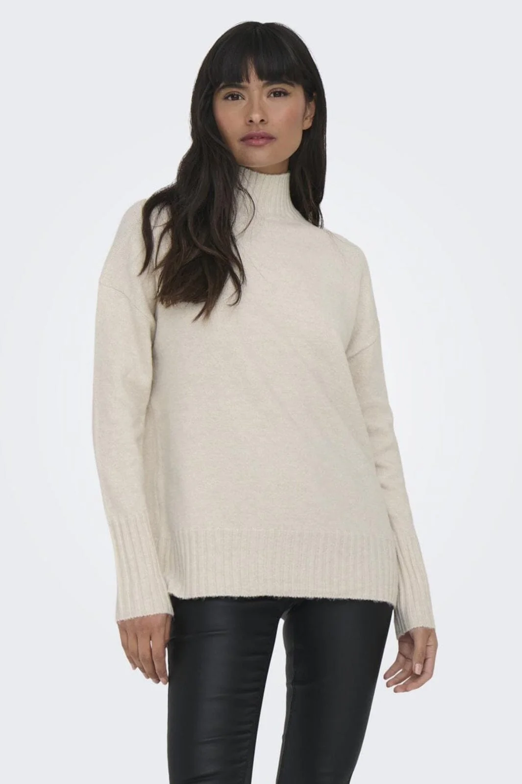 Only Onlgabriel Life L/S Highneck Nca Knt 4324053 pumice stone melange
