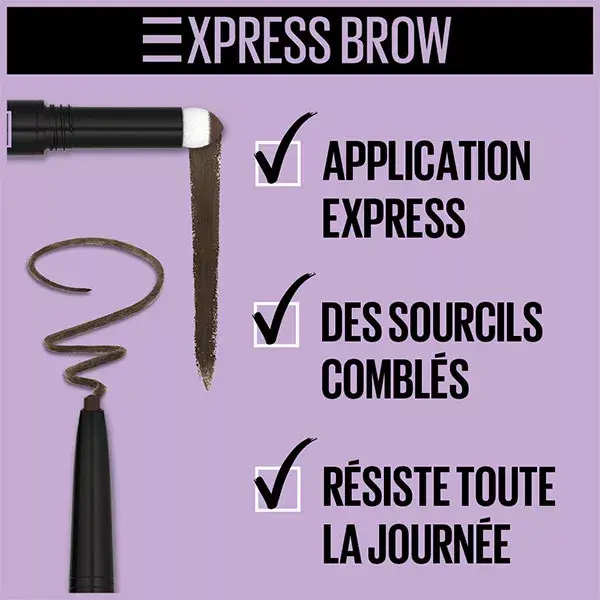 Lápis para Sobrancelhas Maybelline New York Express Brow Duo nº 02 Castanho Claro